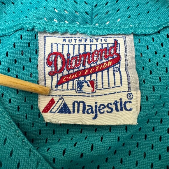 VTG Majestic Florida Marlins Baseball Jersey Men's XL #4 Diamond Collection 90s - Picture 2 of 11